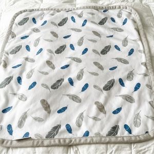 Sage Green and Blue Feather Blanket | Blankets & Beyond